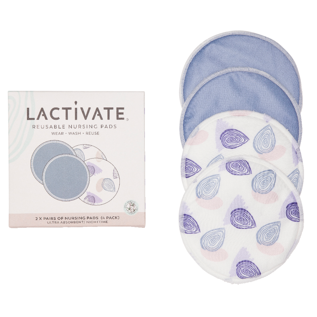 Lactivate® Reusable Night Nursing Pads - 4 pack