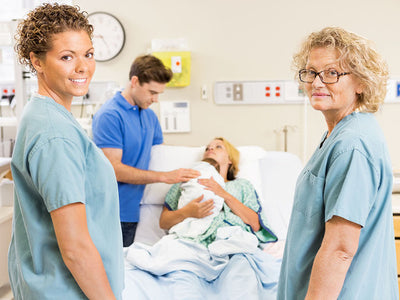 Working with a student midwife