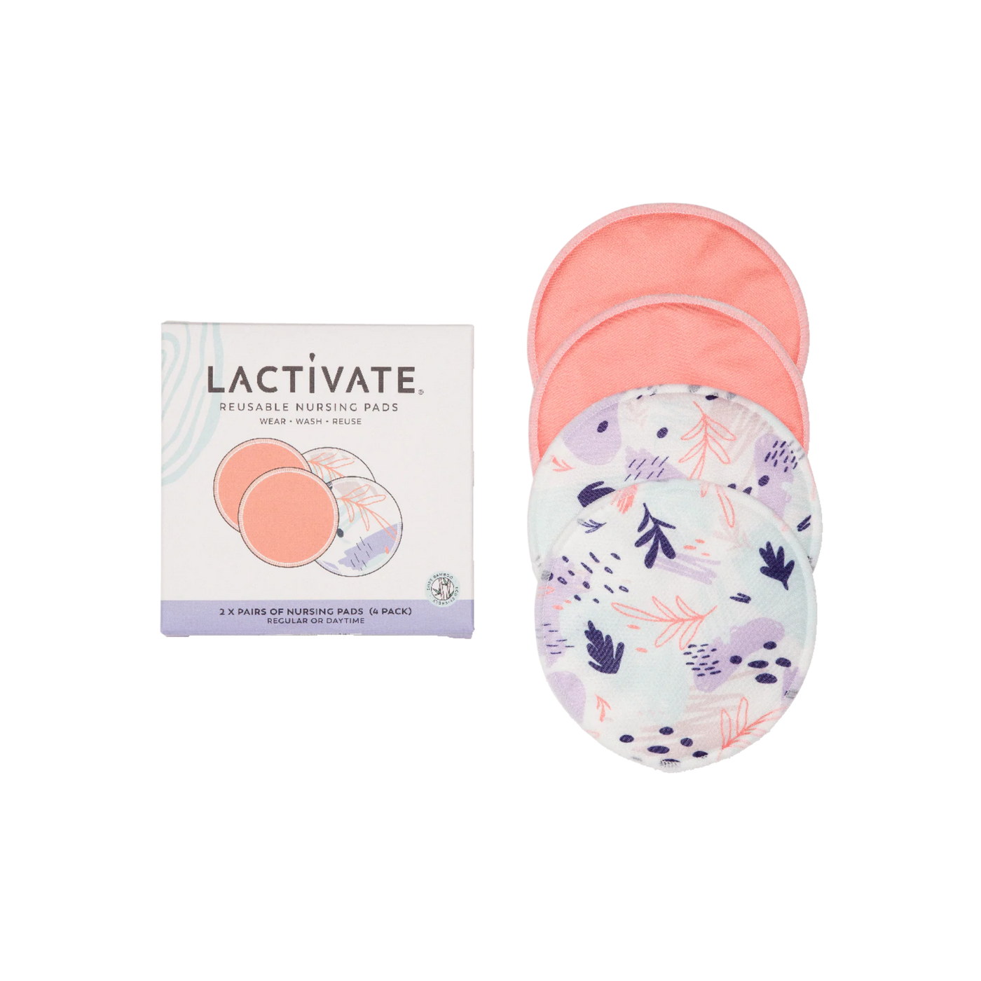 Lactivate® Reusable Day Nursing Pads - 4 pack